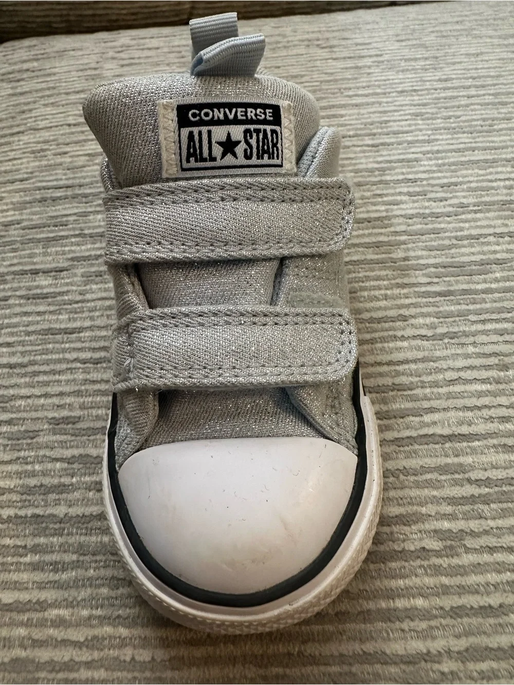 ✨ Converse All Star Silver Glitter Sneakers Toddler 7 ✨